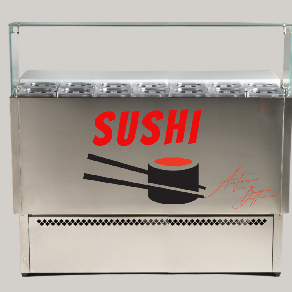 Professional station ideal for preparing Made in Italy sushiStation per sushi Station Made In Italy By Antonio Bottacin