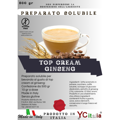 Ginseng Top Cream solubile ClaudiaDrinks Station Made In Italy By Antonio Bottacin