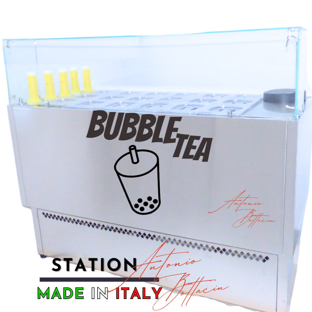 Station per bubble tea Station Made In Italy By Antonio BottacinComptoir réfrigéré pour Bubble Tea 18 plateaux2 058,70 €