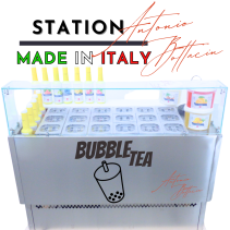 Banco refrigerato per Bubble Tea 18 vaschetteStation per bubble tea Station Made In Italy By Antonio Bottacin