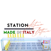 Banco refrigerato per Bubble Tea 18 vaschetteStation per bubble tea Station Made In Italy By Antonio Bottacin