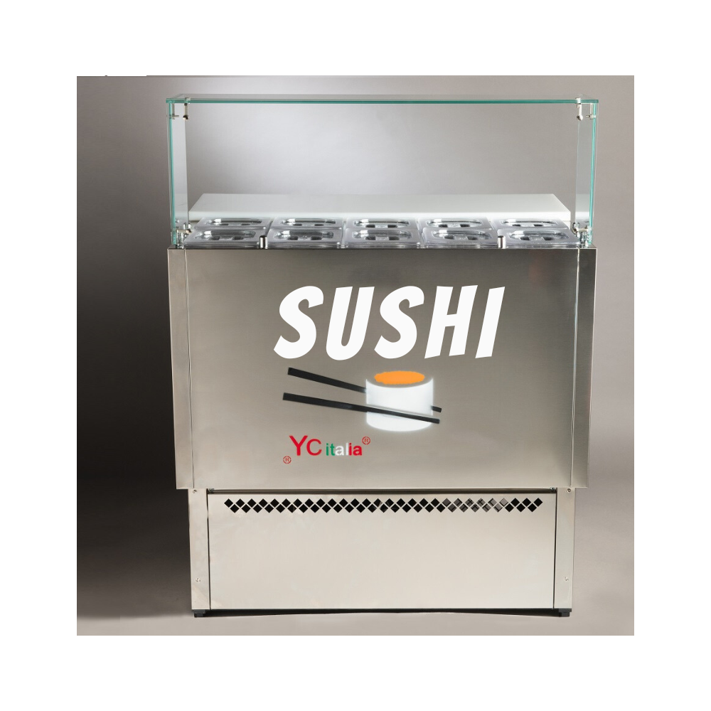 Refrigerated sushi preparation counter 1/4Station per sushi Station Made In Italy By Antonio Bottacin