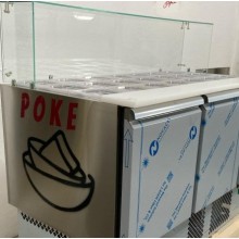 Poke preparation station with 9 GN 1/6 trays and sauce holderHome Station Made In Italy By Antonio Bottacin