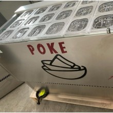 Poke preparation station with 9 GN 1/6 trays and sauce holderHome Station Made In Italy By Antonio Bottacin