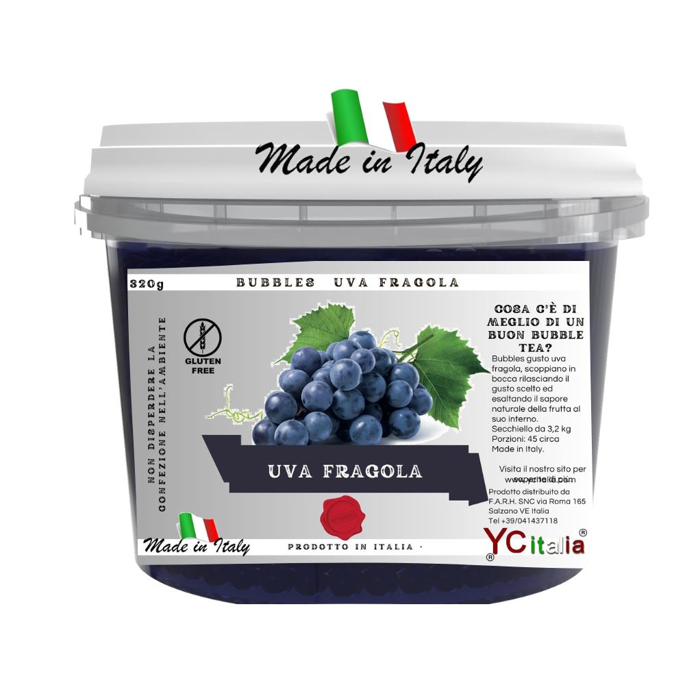  Station Made In Italy By Antonio Bottacin|Bubbles  uva fresa 3,2 kg|Boba para bubble tea|27,00 €